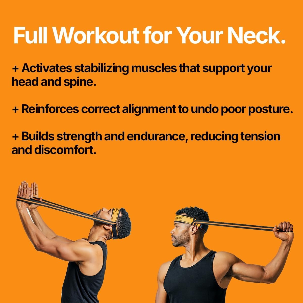 Neck Exercise Device for Pain Relief & Posture Improvement – Adjustable, Portabl