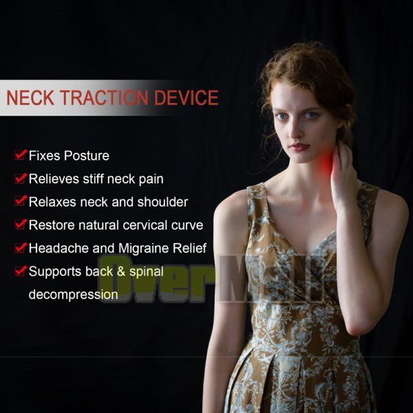 Traction Decompression Device Neck Shoulder Pain Relief Pump Cervical Pillow
