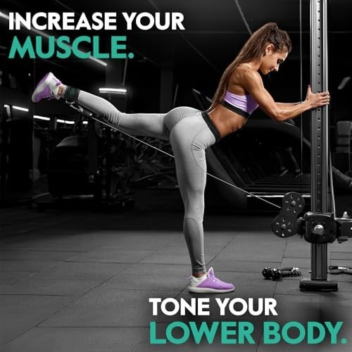 Ankle Strap for Cable Machine Neoprene Padding Comfort Gym Exercise Leg Workouts