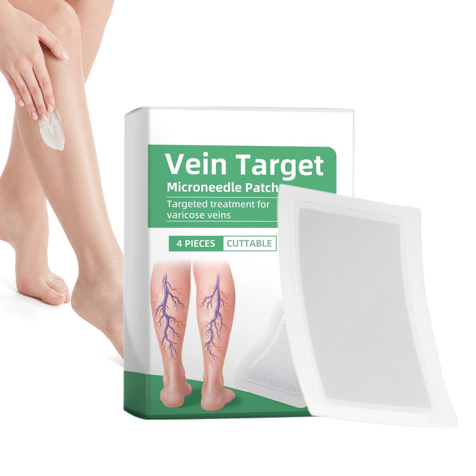 2026 Vein Target Microneedle Patch Natural Ingredients Leg Care Patch New