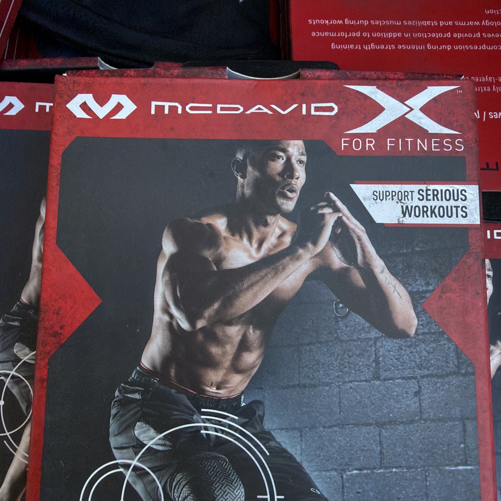 New! McDavid X for fitness dual layer compression knee sleeves/pair large 15–16