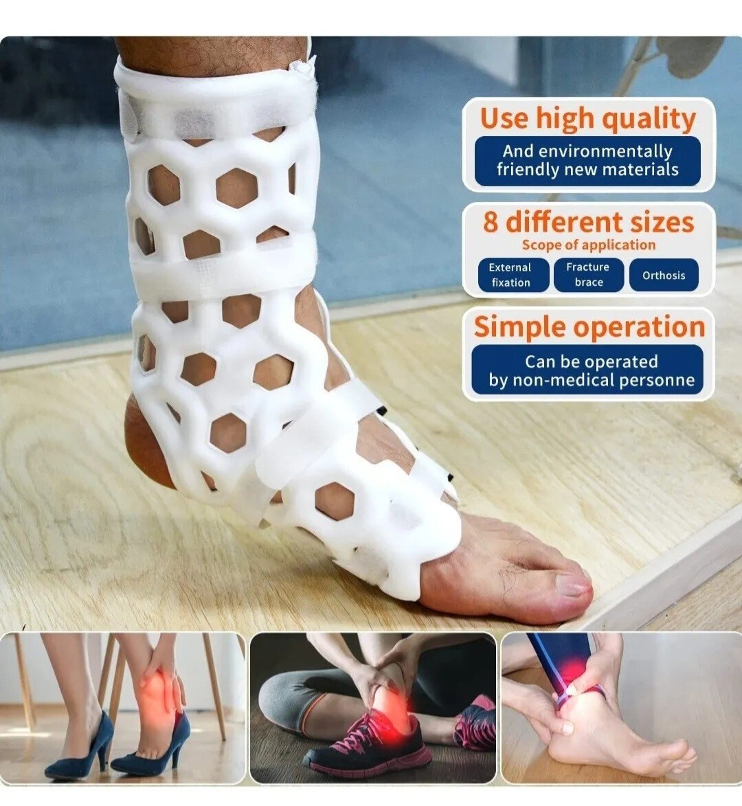 Ankle stabilizer for Foot Fractures, Ankle Sprains, Fractures or Achilles Tendon