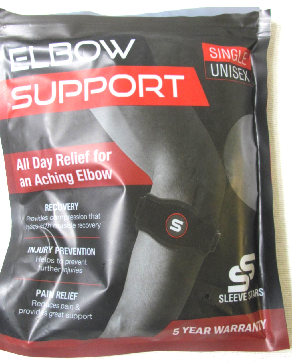 Sleeve Stars Elbow Support All Day Relief For Aching Elbow – Unisex Black New