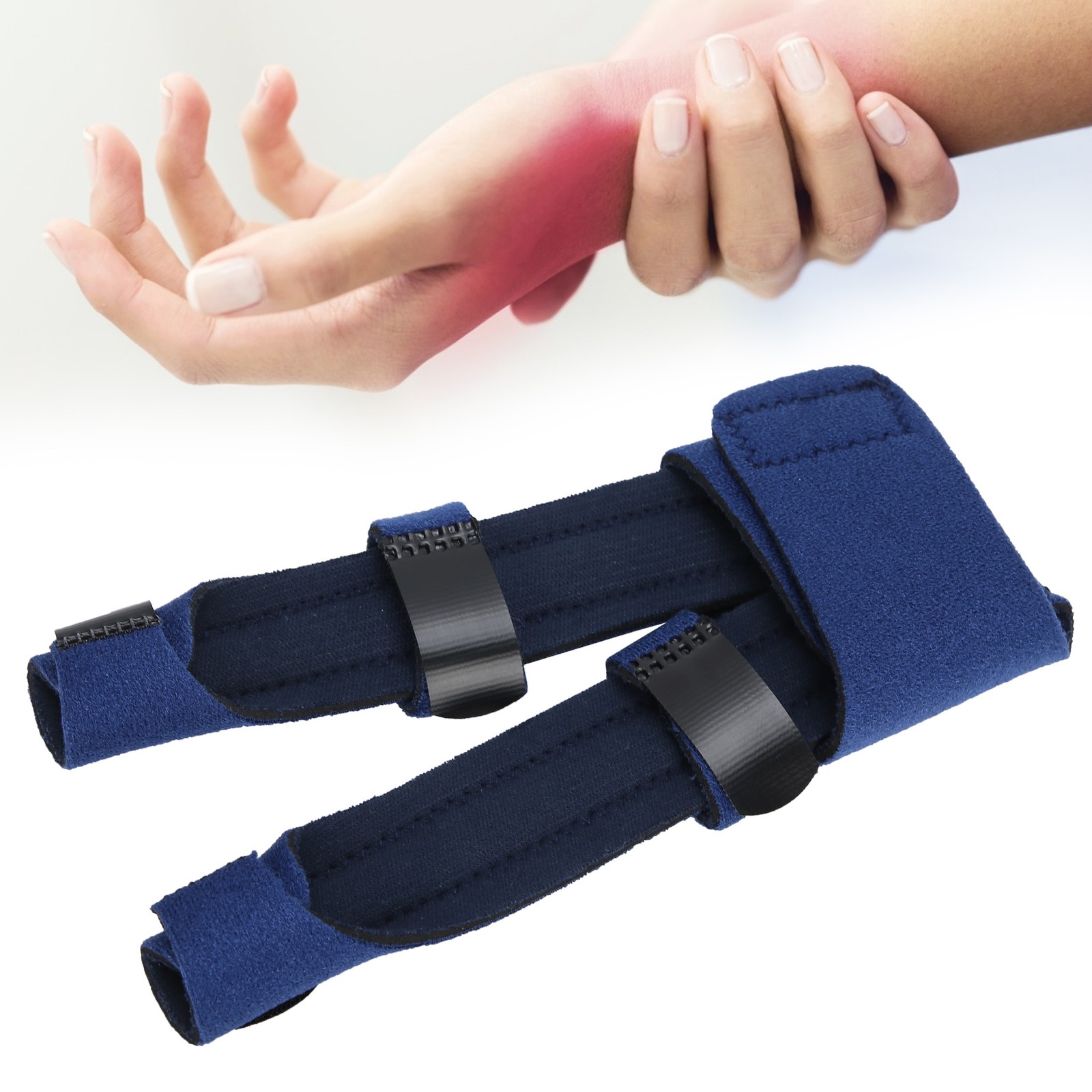 Two Fingers Splint Broken Injury Finger Adjustable Support Protective Correc