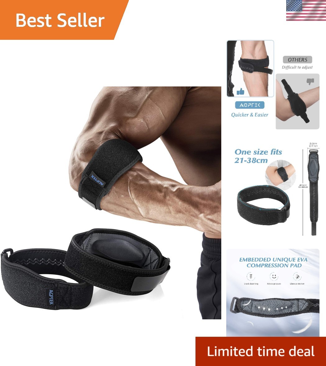 Elbow Brace for Tendonitis Tennis Elbow Support 2 Pack Pain Relief Arm Band