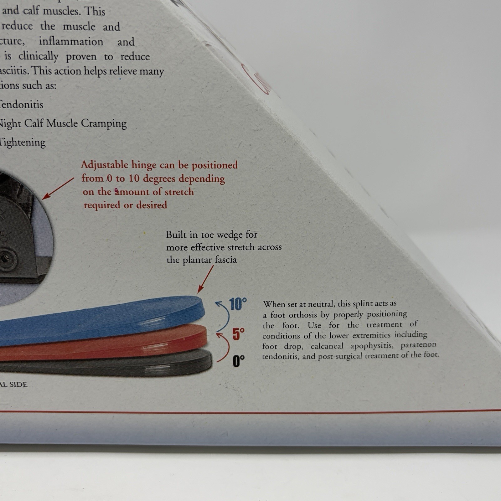 Healwell Cub Plantar Fasciitis Night Splint M, Right / Women 6-11 ½ / men 7-11½