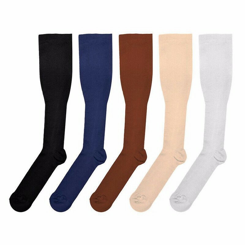 (3 Pairs) Compression Socks Knee High 20-30mmHg Graduated Mens Womens S-XXXL