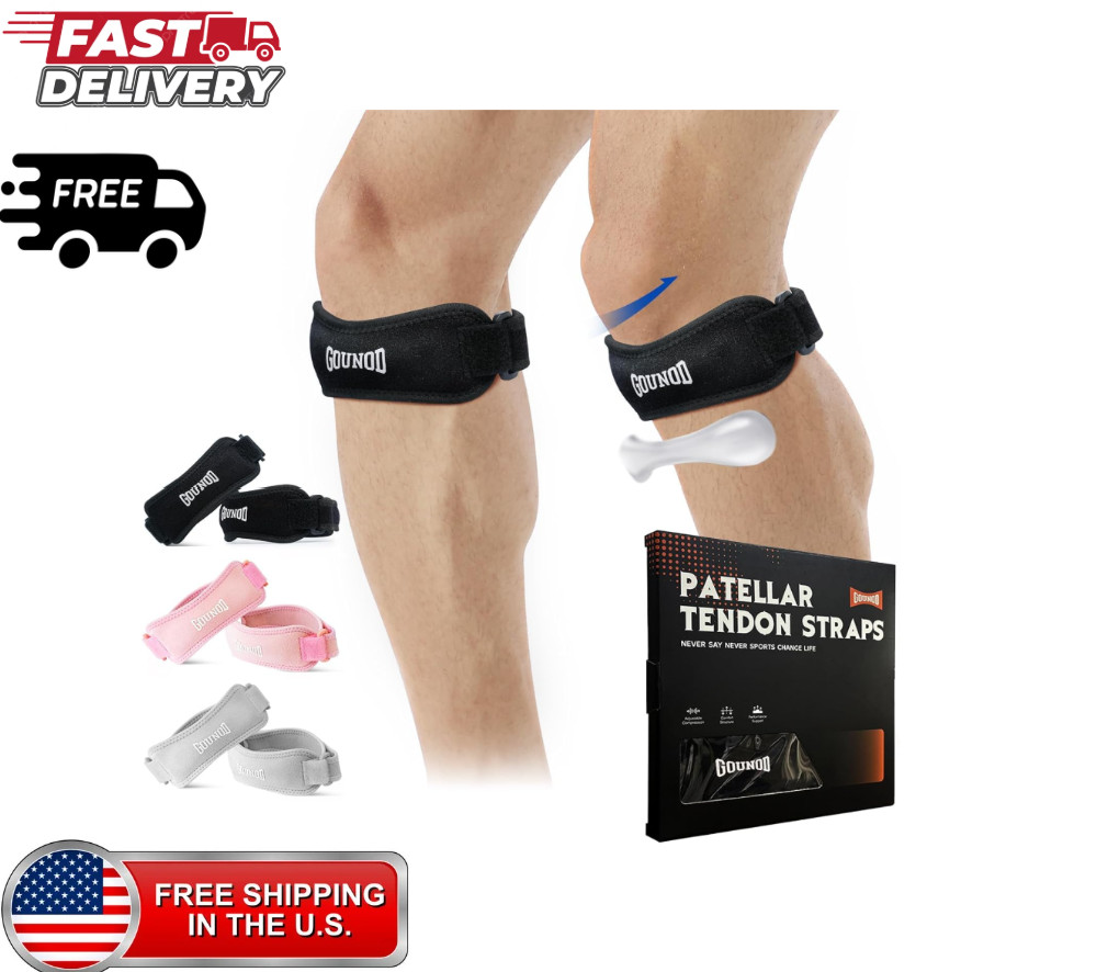 Patellar Tendon Support Strap 2 Pack,Knee Strap for Knee Pain Relief