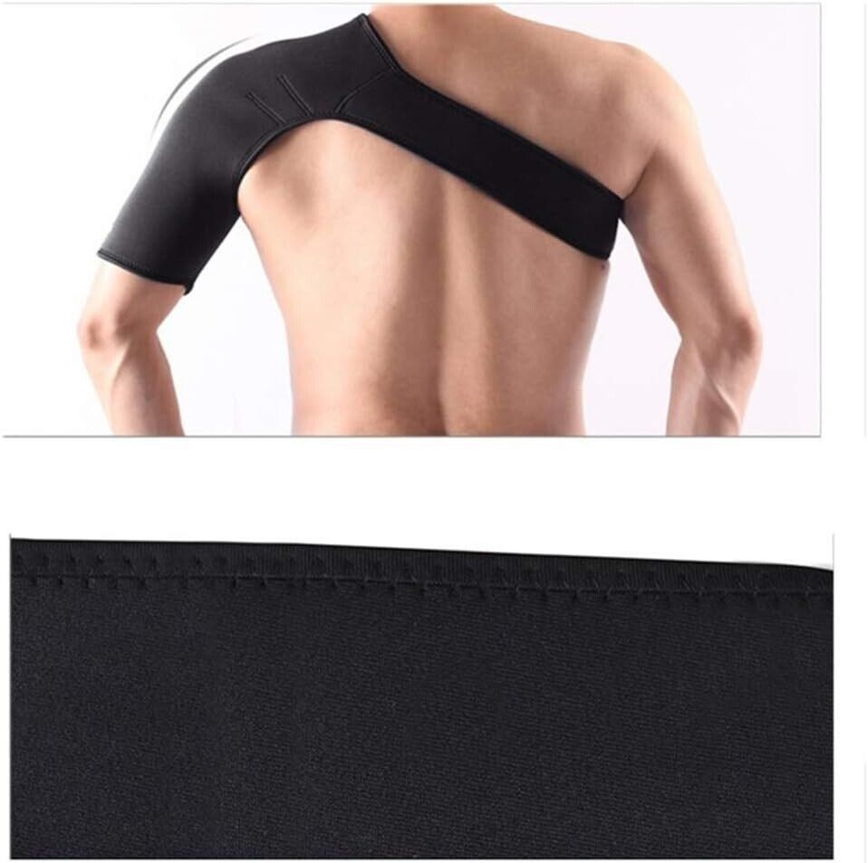 Shoulder Brace Support Compression Sleeve Torn Rotator Cuff Relief Unisex Black