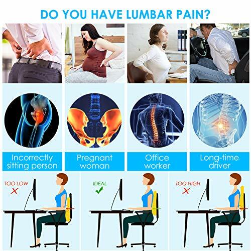 Lumbar Support Pillow for Office Chair Car Lumbar Pillow Lower Back Pain Relief