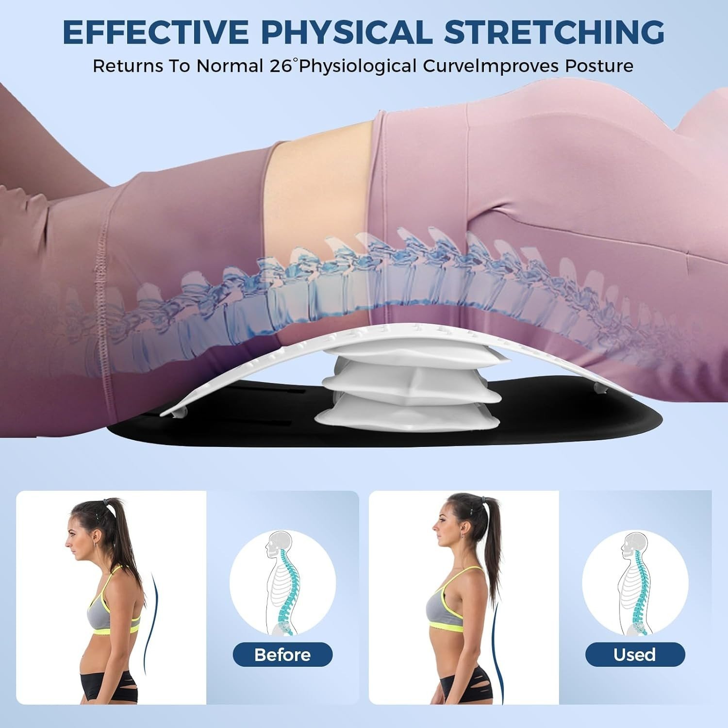 Back Stretcher for Lower Back Pain Relief,Adjustable Inversion Lumbar Traction D