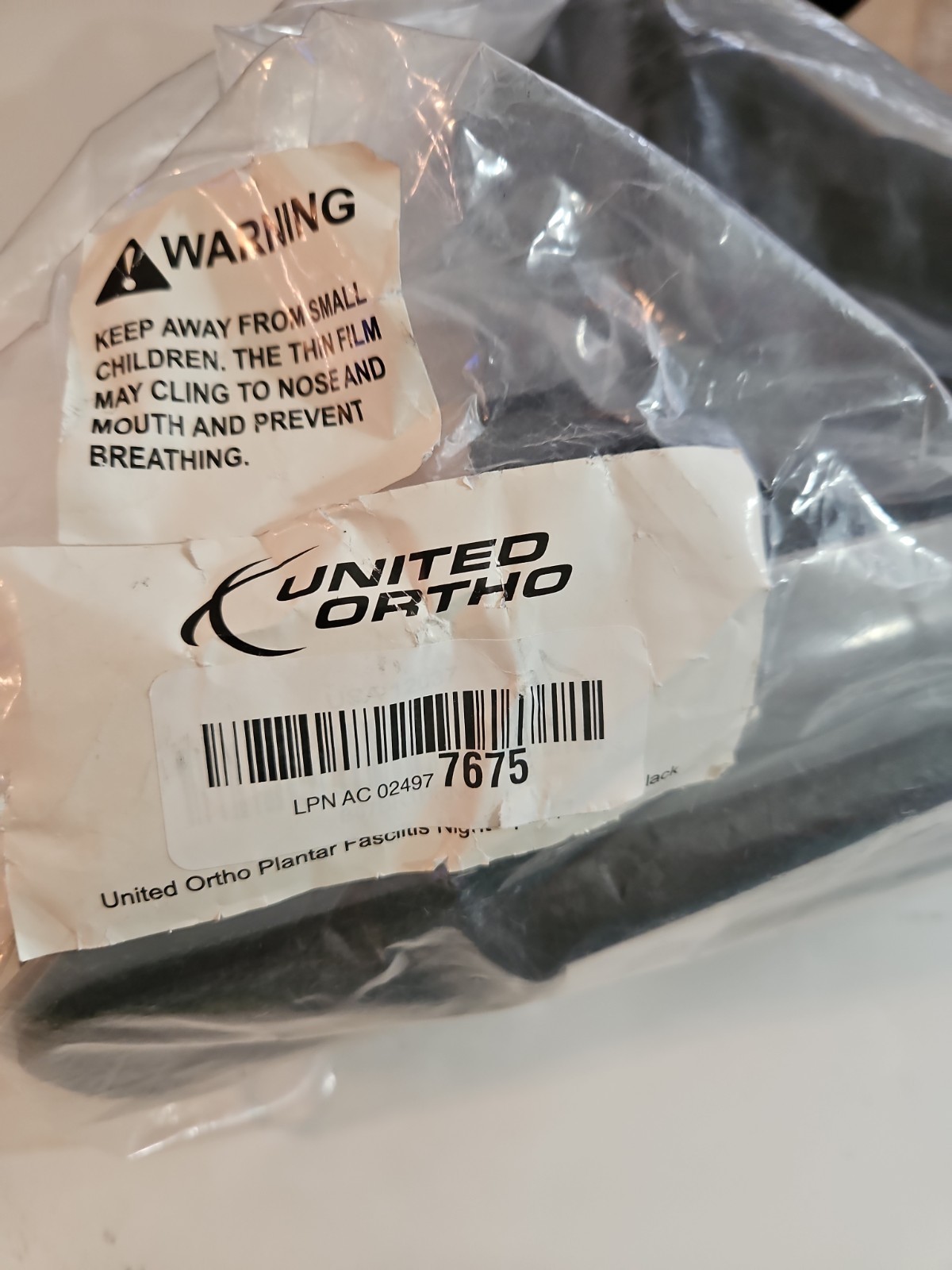 United Ortho Plantar Fasciitis Night Splint Size LARGE Gray New!