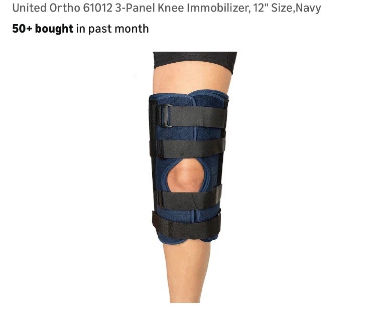 United Ortho 61012 3-Panel Knee Immobilizer 12″ Universal Size Left And Right