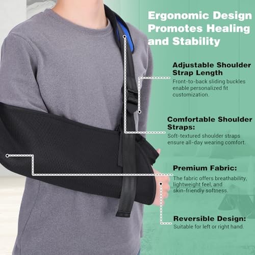 Arm Sling for Shoulder Injury, Breathable Sling for Shoulder Injury, Arm