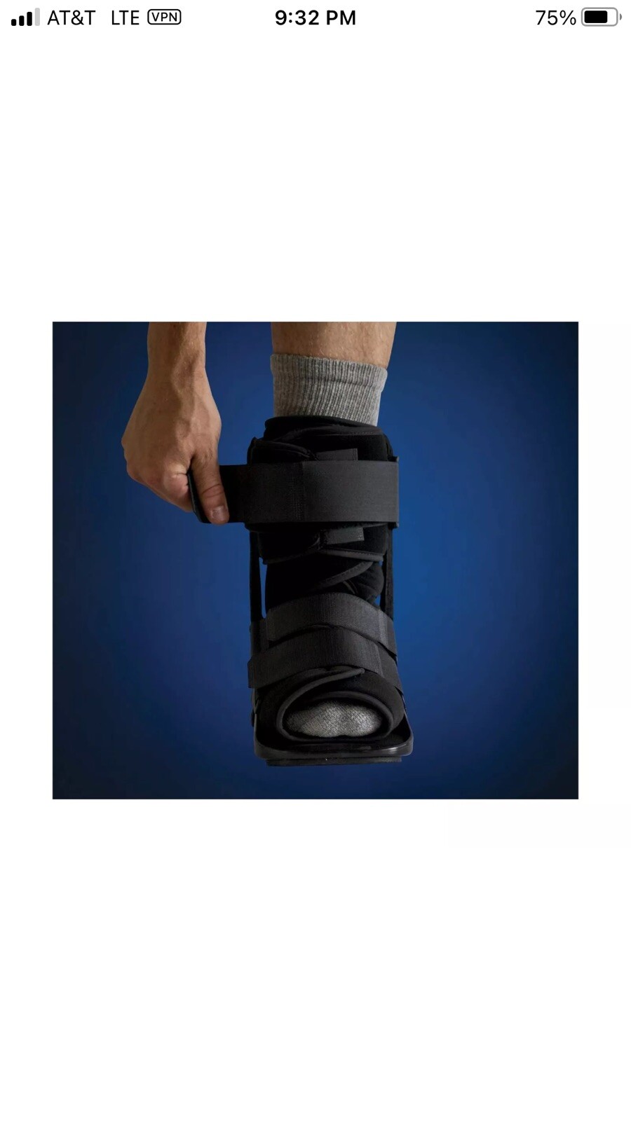 United Ortho USA14013 Short Cam Walker Fracture Boot, Small, Black New