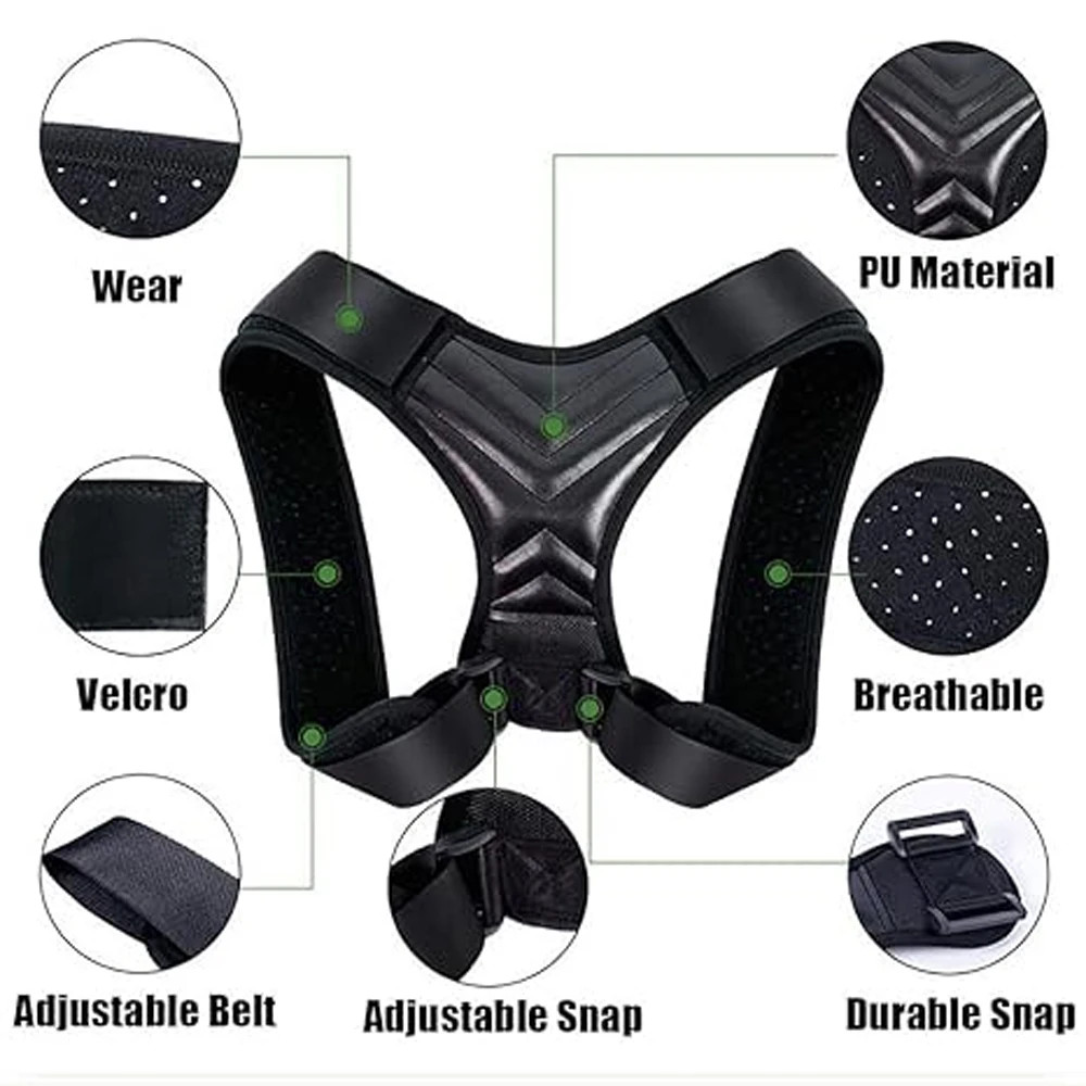 1PC Posture Corrector for Men Women, Comfortable Adjustable Back Brace