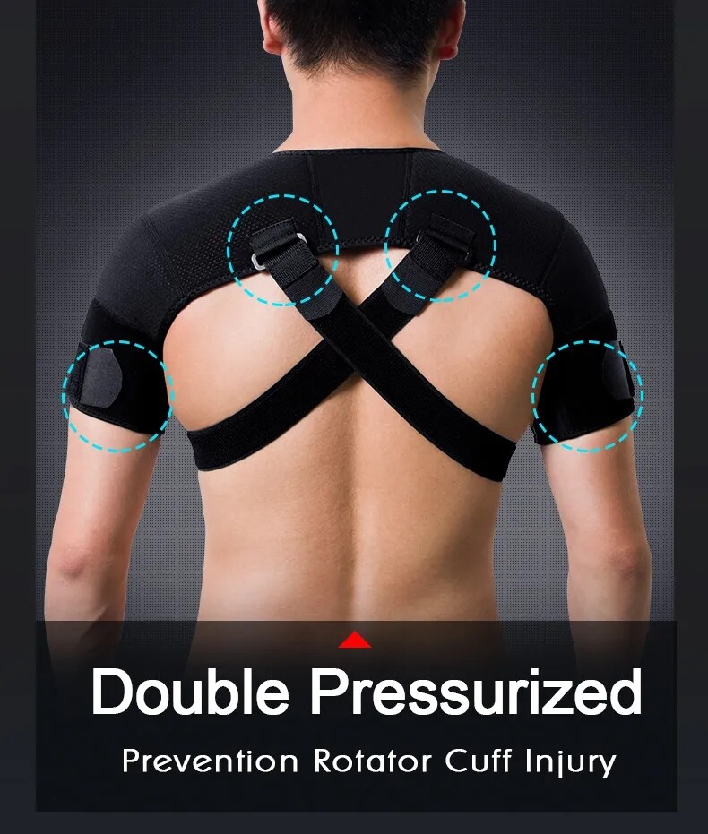 Shoulder Brace Support Compression Sleeve Orthosis Rotator Cuff Pain Relief Gym