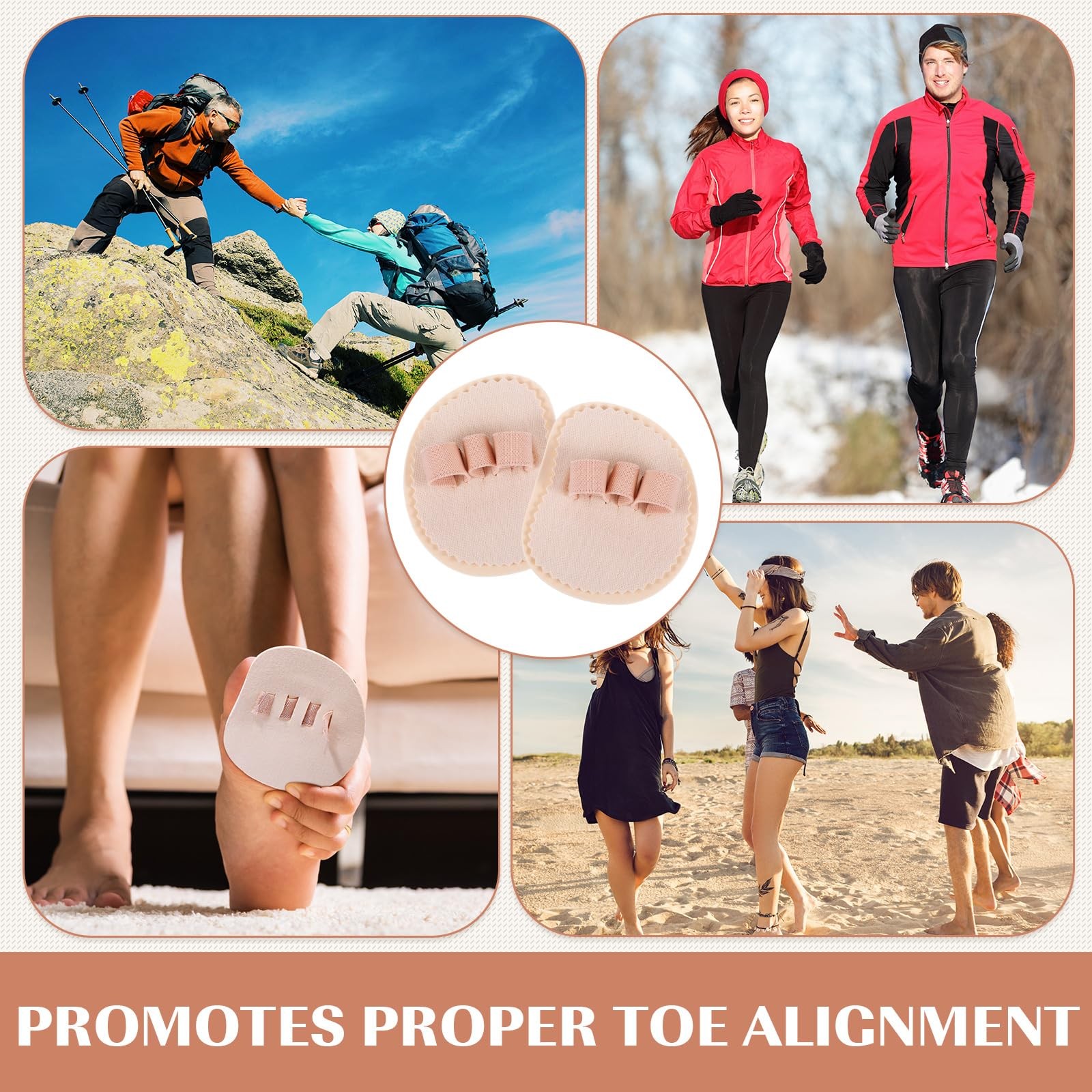 BBTO 2 Pieces Toe Splint Hammer Straightener Corrector with 3…