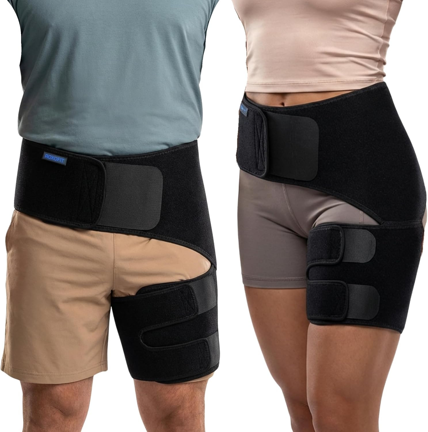 Hip Brace for Sciatica Pain Relief – Compression Support Wrap for Thigh Injury,