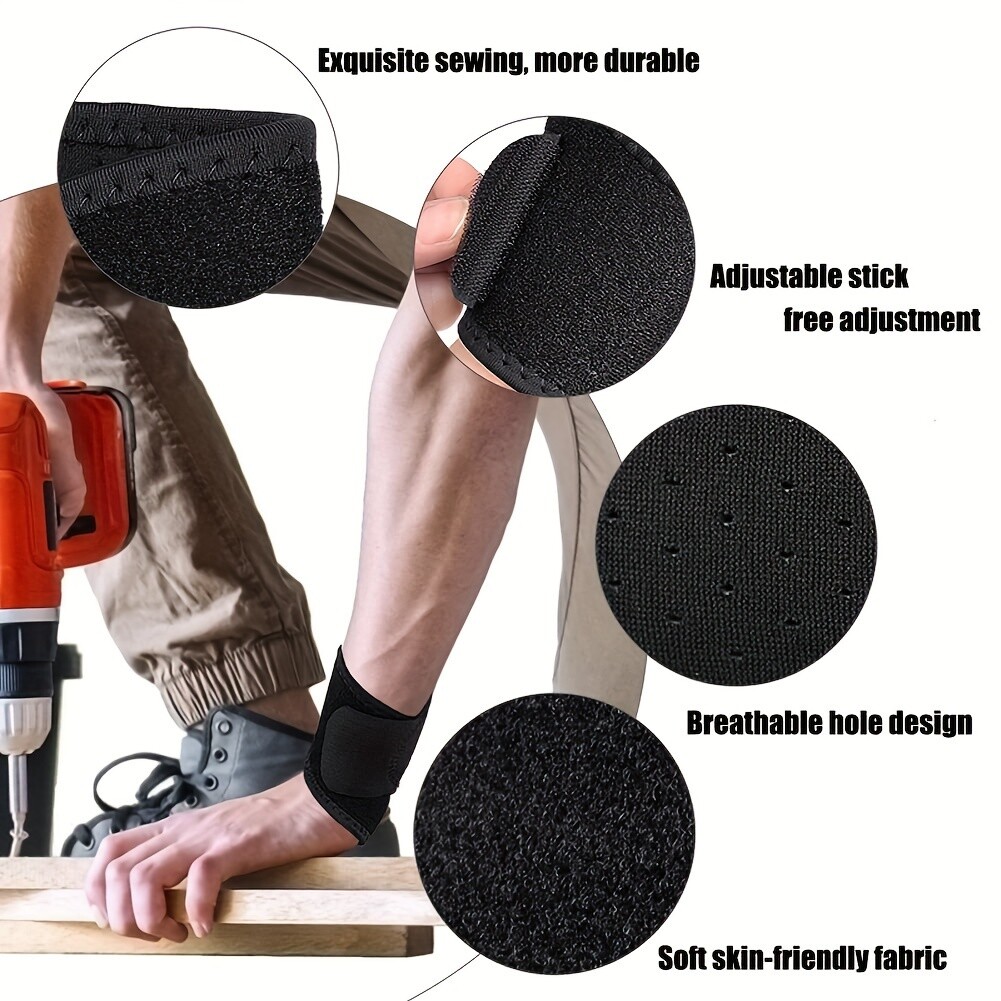 Wrist Support Braces (2 Pack), Adjustable Compression Wraps for Tendonitis, Carp