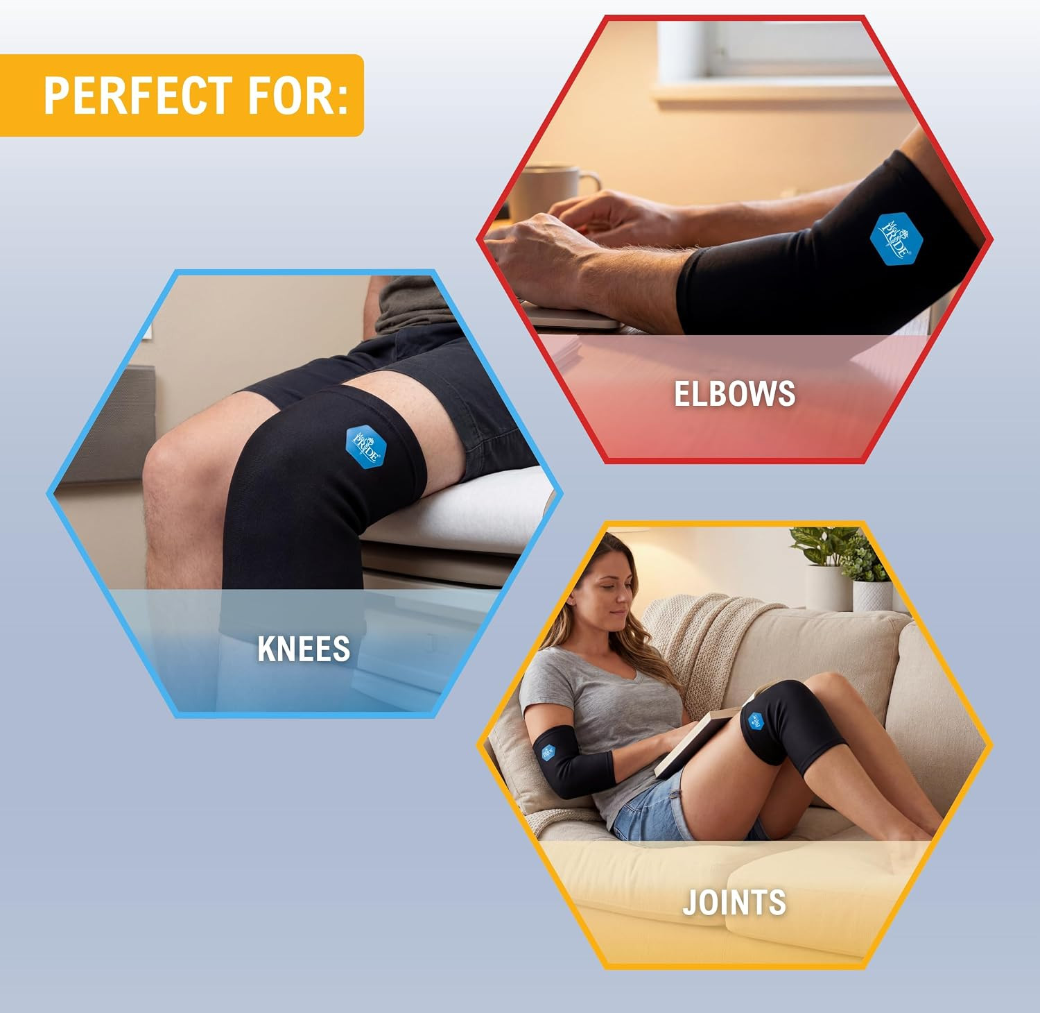 Gel Compression Sleeve for Elbow and Knee, Hot & Cold Therapy
