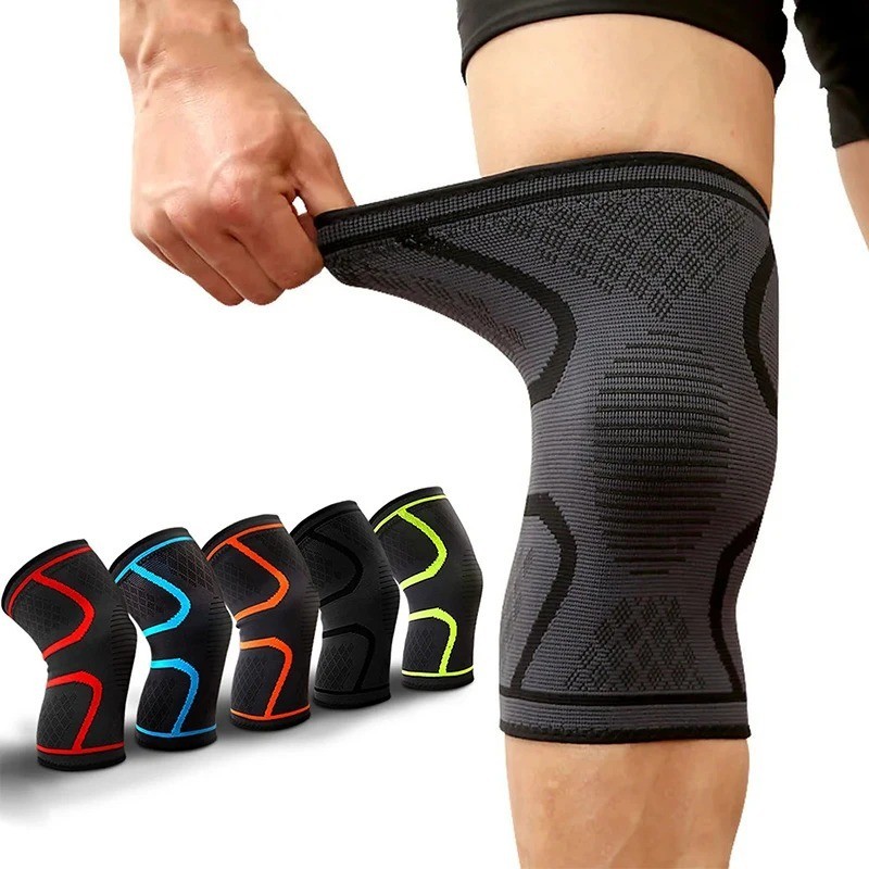 2x Knee Sleeves Copper Silver Compression Brace Support Sport Joint Injury Pain
