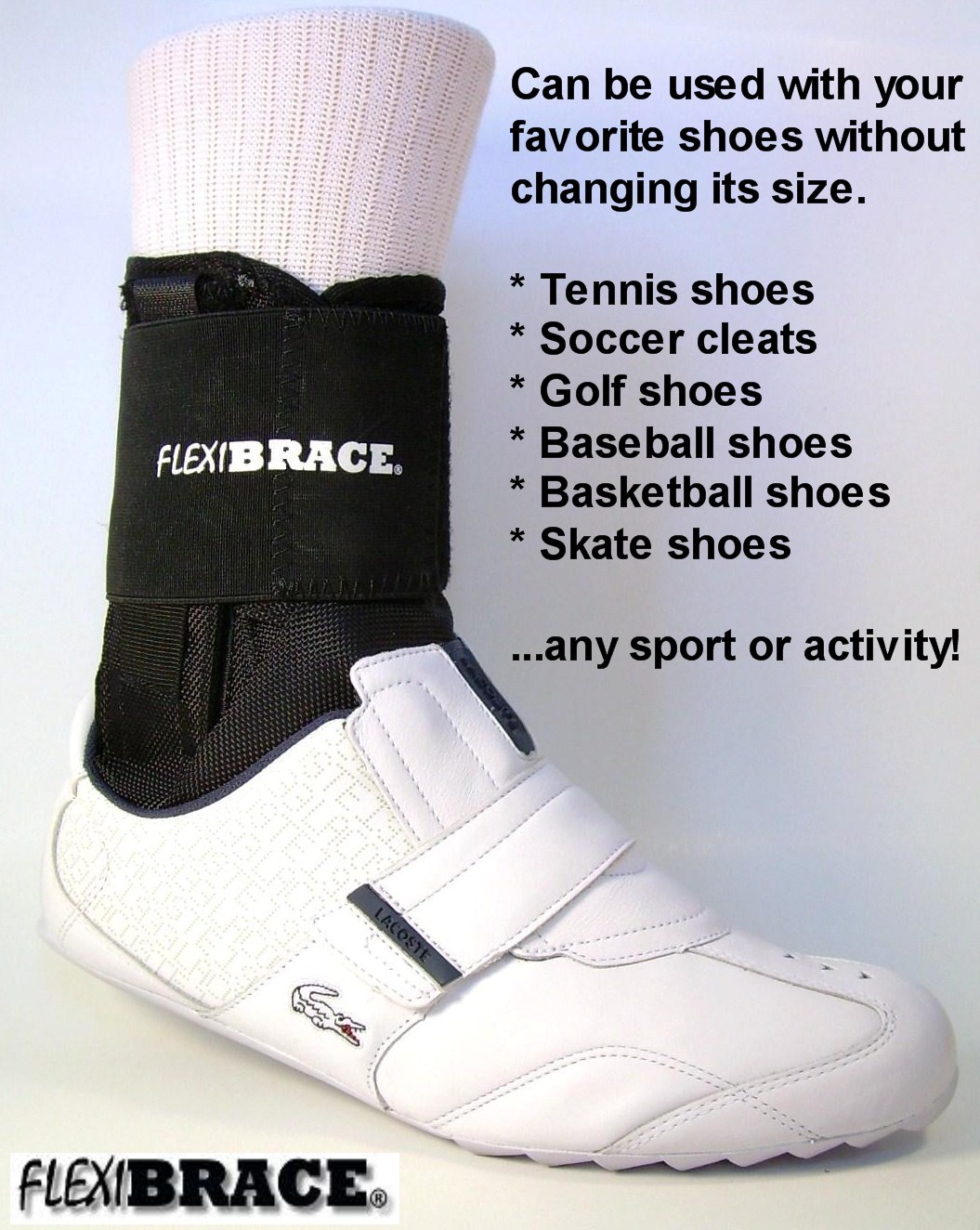 Ankle Brace Support Guard With Removable Inserts New by Flexibrace
