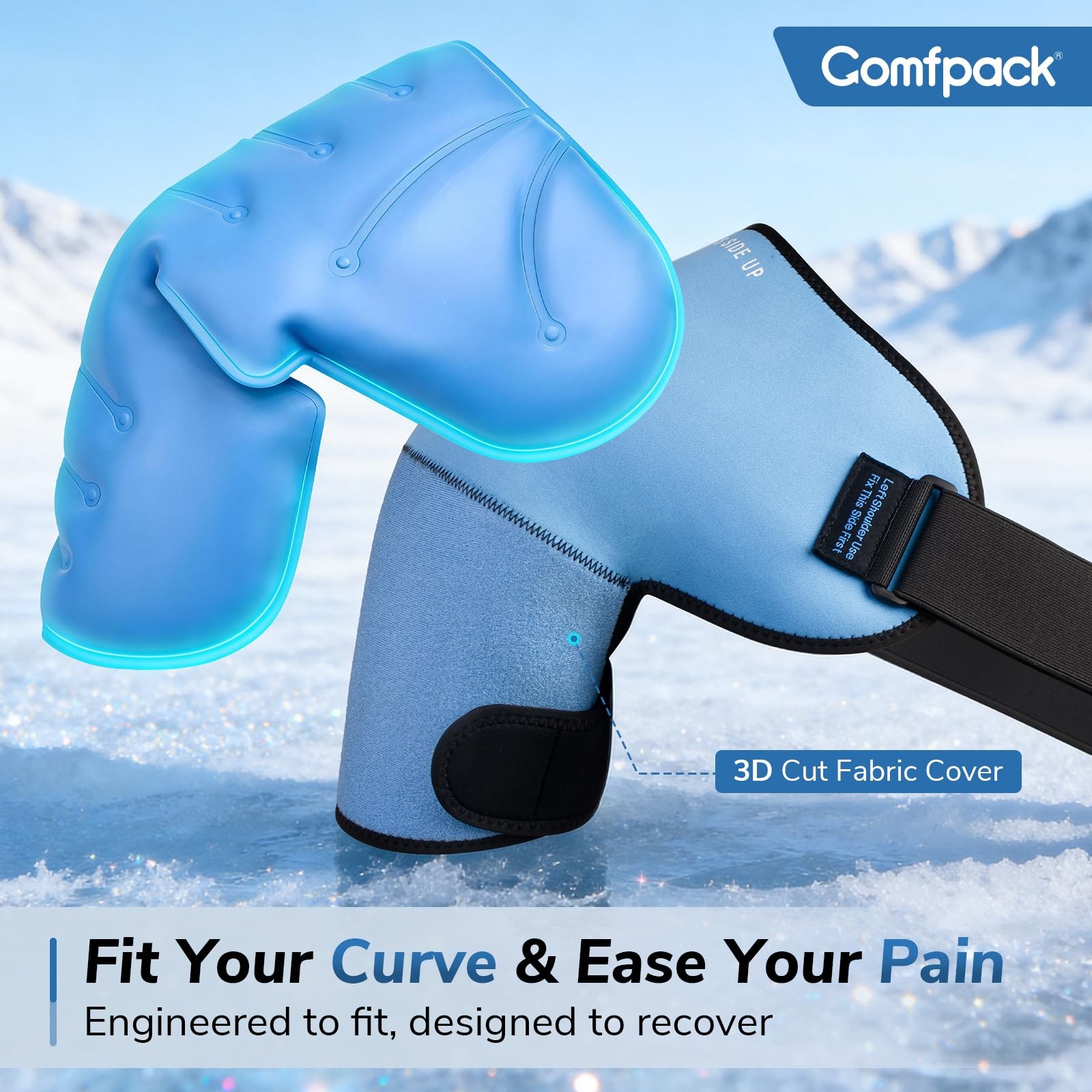 Shoulder Brace Ice Pack Wrap for Rotator Cuff Arm Injuries Bursitis Tendinitis