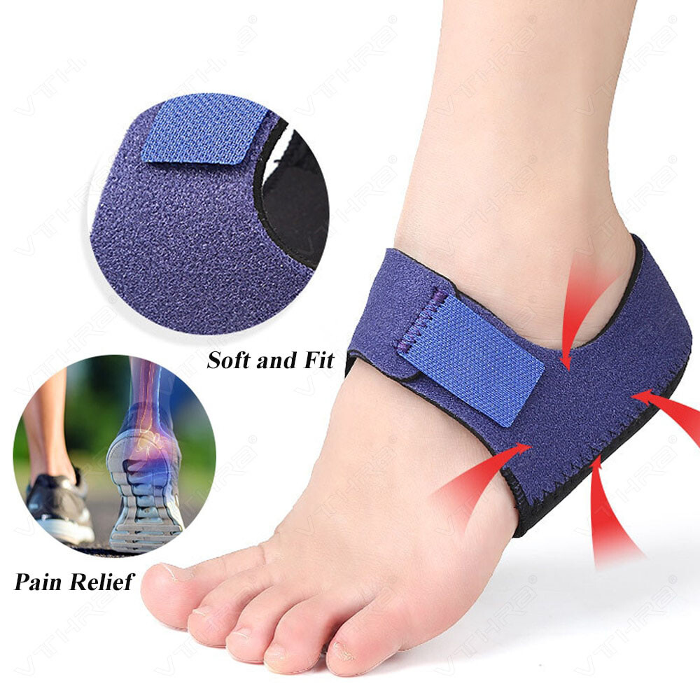 1 Pair Heel Protectors Pads Plantar Fasciitis Arch Wrap Support Foot Pain Relief