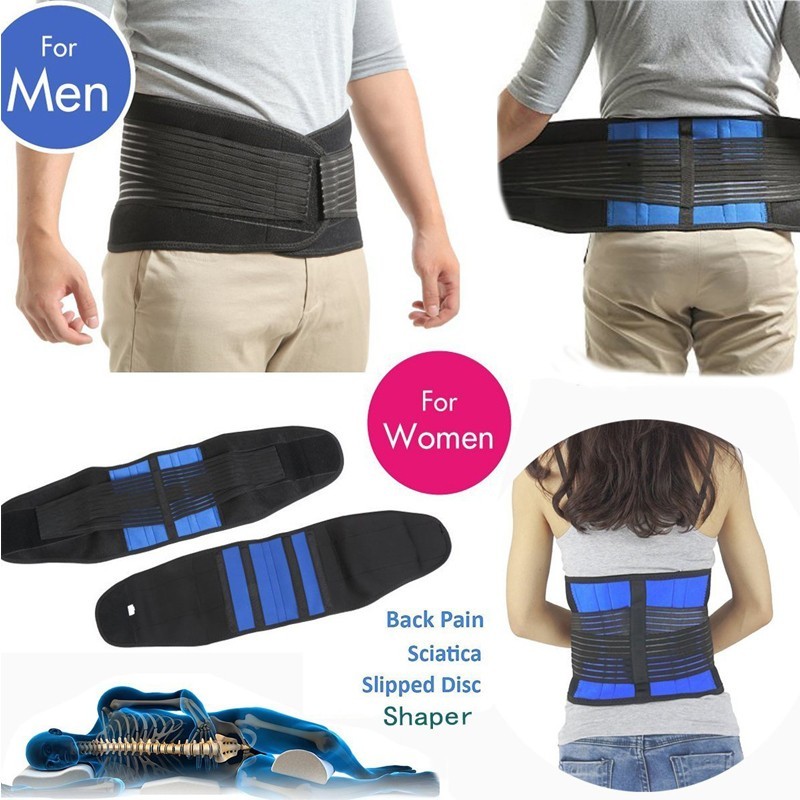 Lower Back Support Brace Lumbar Waist Belt Double Pull Breathable Belt Men Women