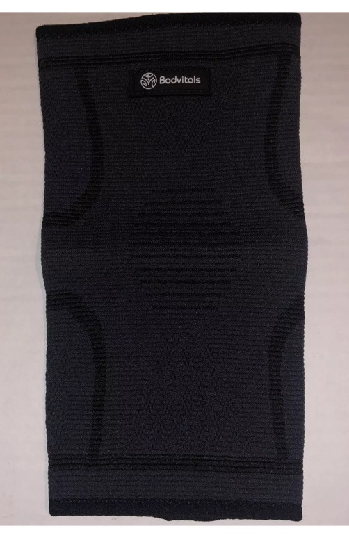 BODVITALS Elbow Compression Sleeve Brace for Tendonitis & Tennis Elbow Med Black