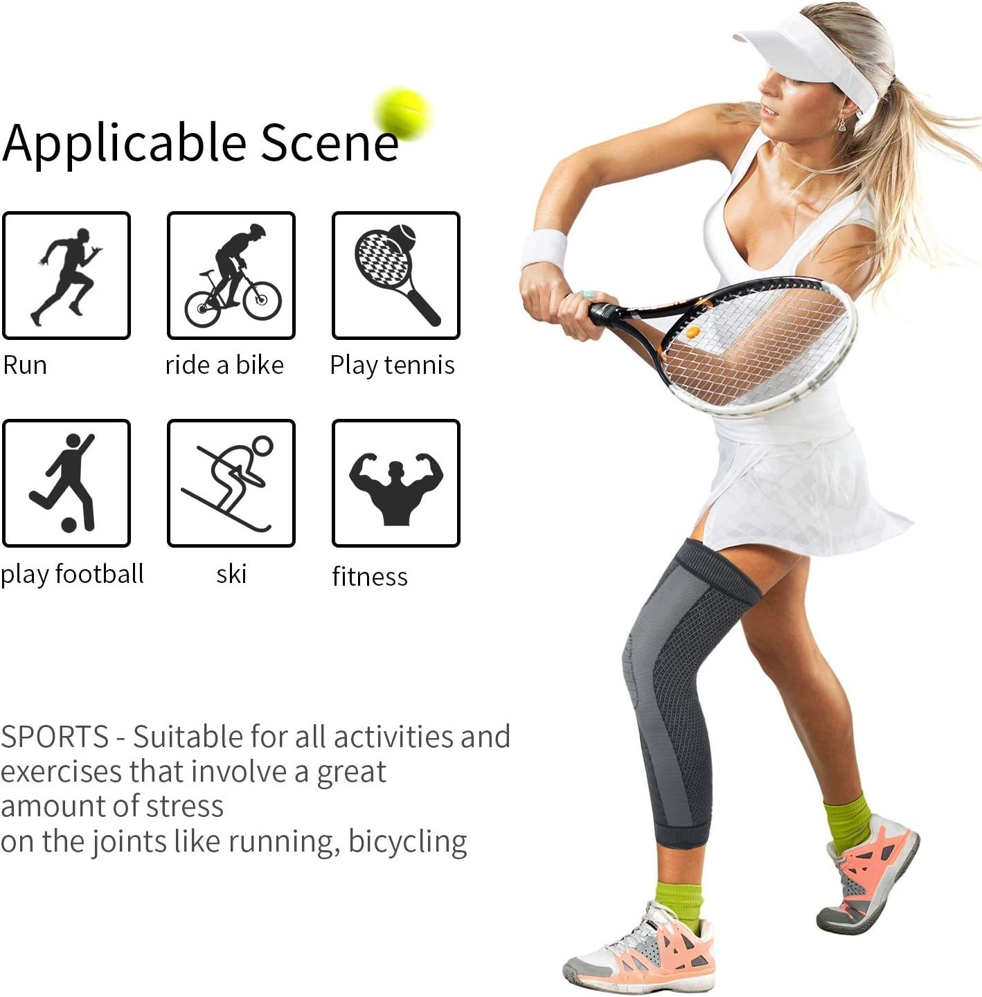 Ergonomic Compression Leg Sleeves for Men and Women – Ultimate Sports Support