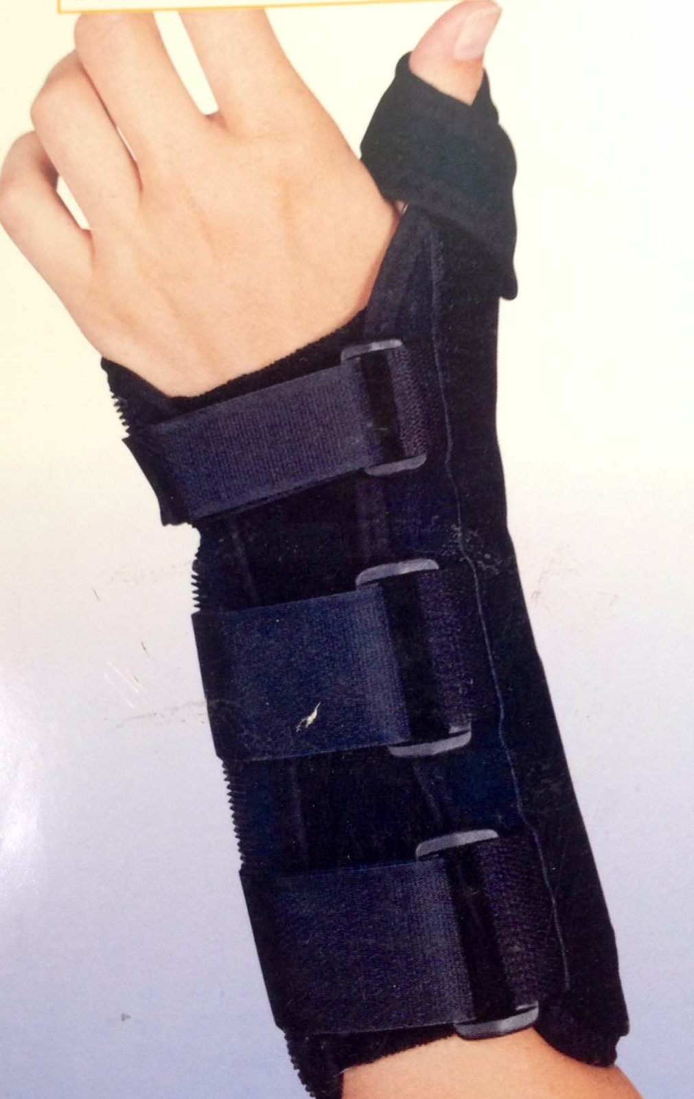 Sport Aid Wrist/Thumb Splint Left Hand (Black) Large