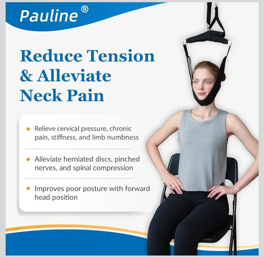 Cervical Neck Traction Device Over the Door – Hanging Neck Stretcher