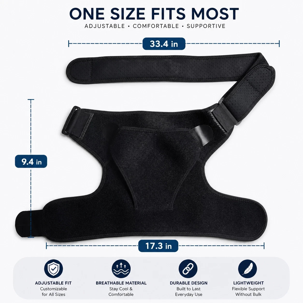 Adjustable Shoulder Brace Rotator Cuff Support Pain Relief Left/Right Sports 🩺.