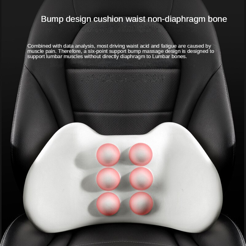 Car Lumbar Support For Driving Memory Foam Auto Seat Backrest Waist Cushion