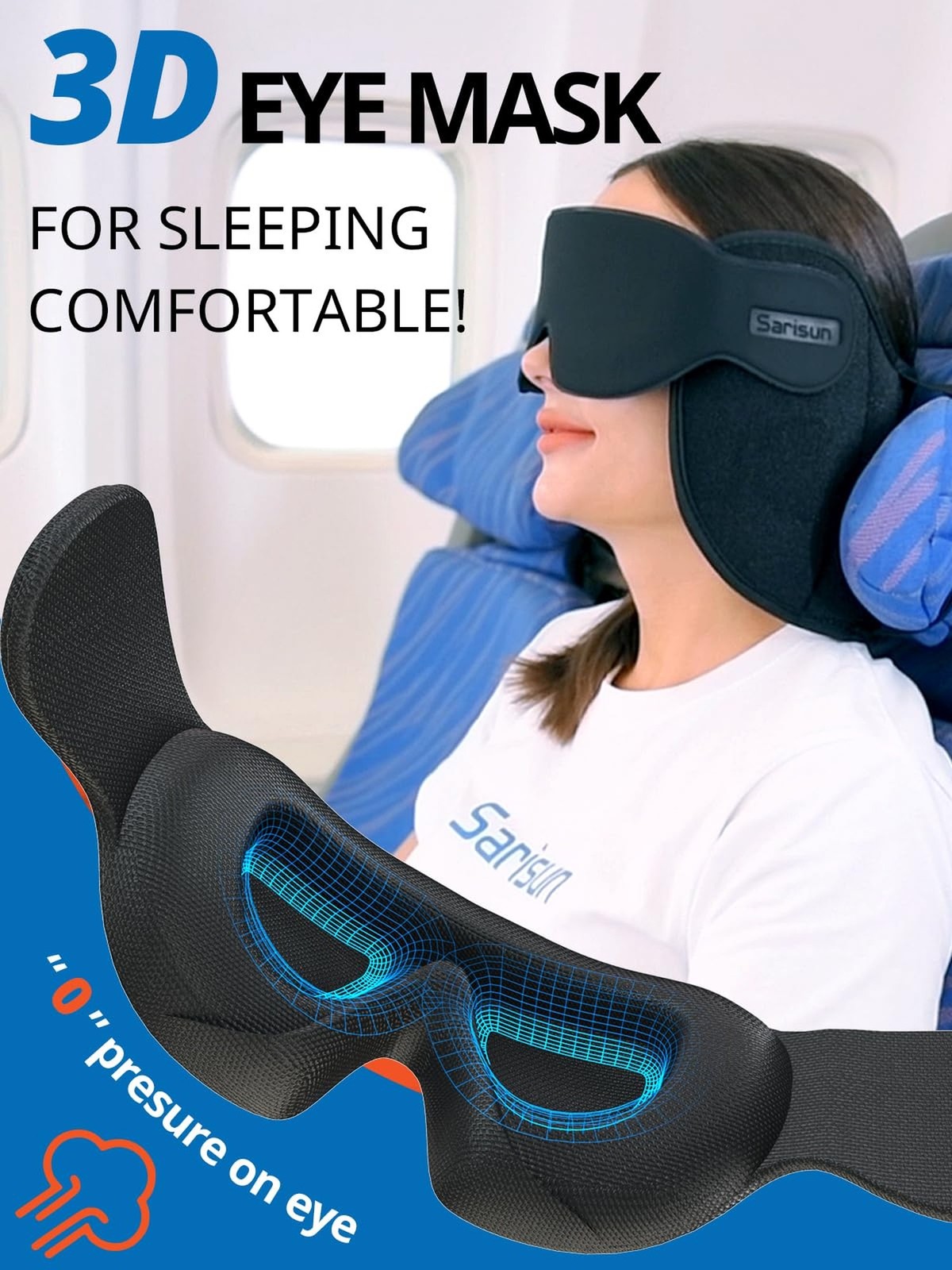 Travel Pillow, Upgrade Airplane Pillow for Long Flight, 360° Support Headre
