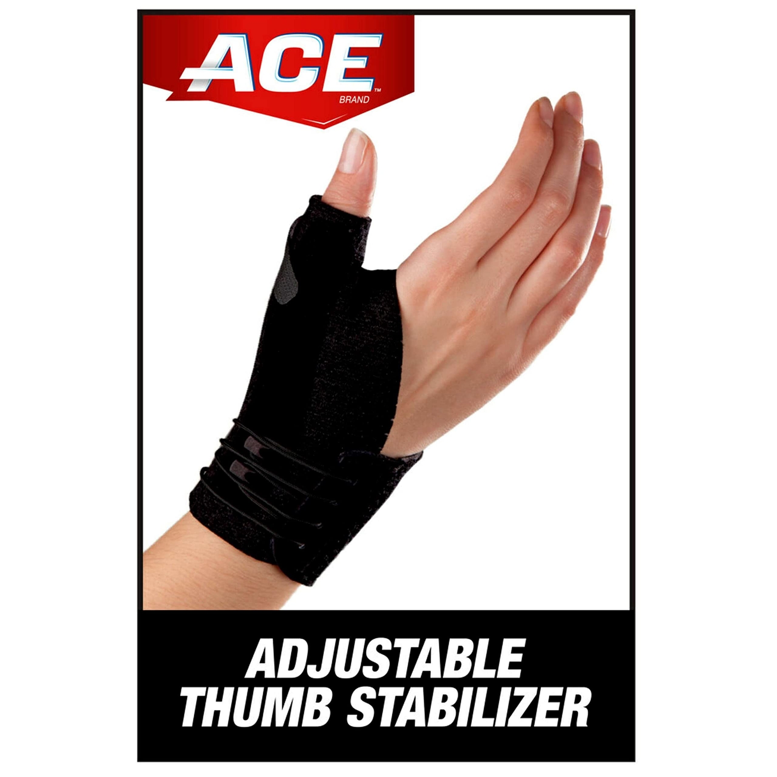 ACE Adjustable Thumb Stabilizer Orthopedic Support for Sore Weak Injured Thumbs
